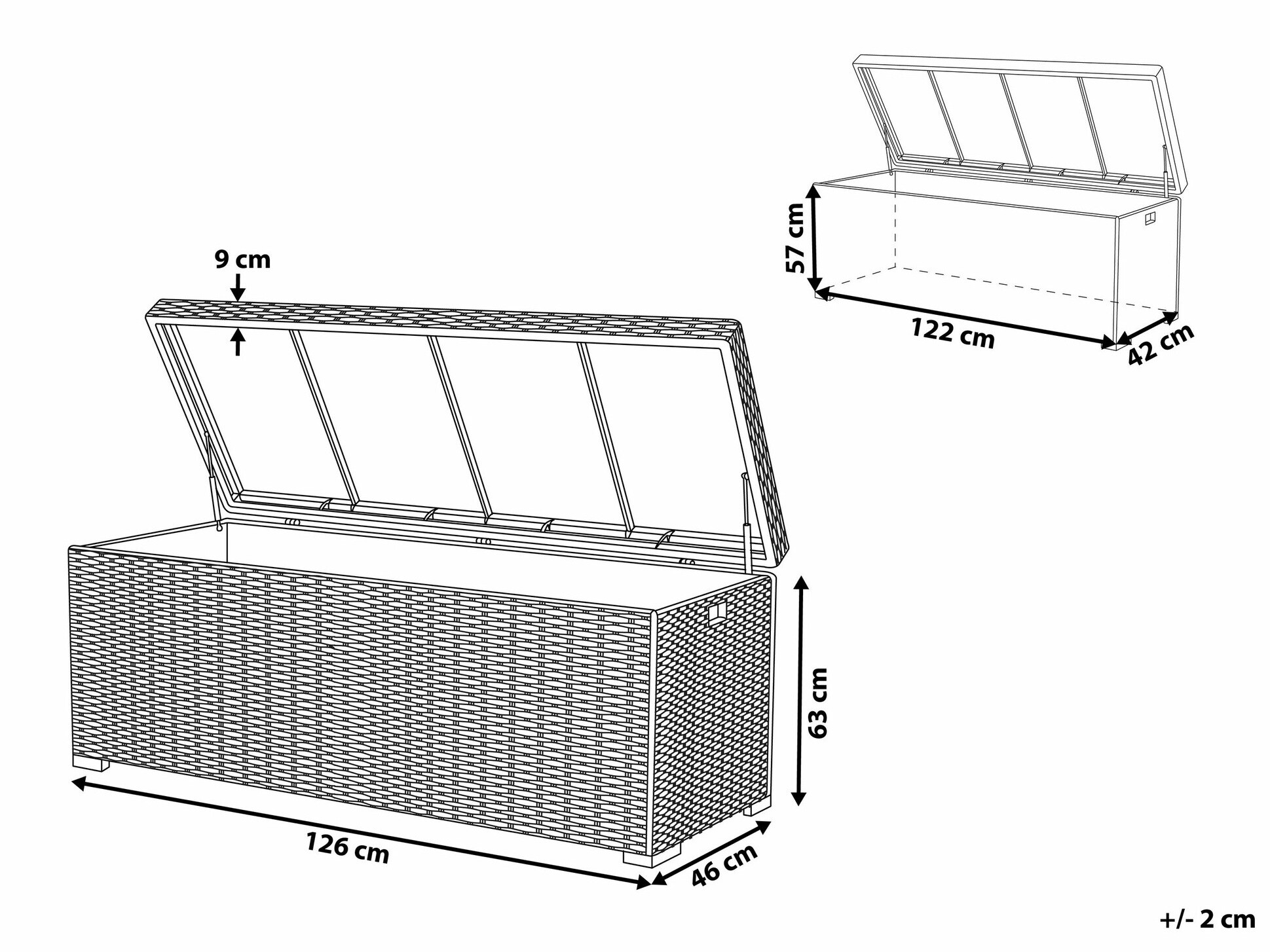 Κουτί αποθήκευσης εξωτερικού χώρου Berwyn 2505 (Καφέ)