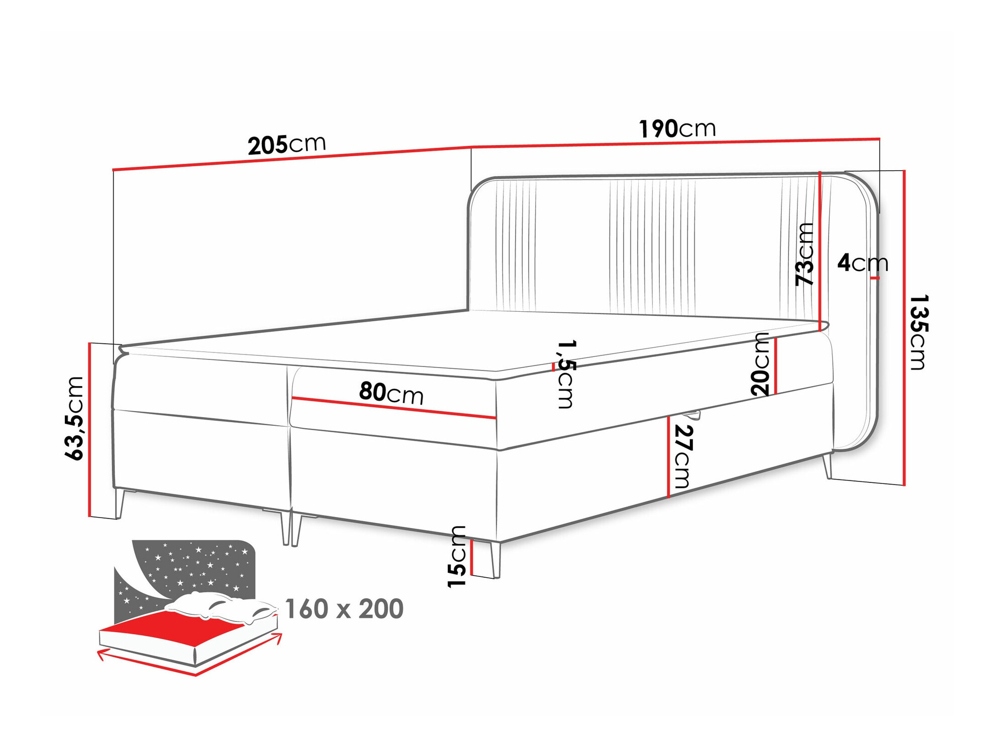 Κρεβάτι continental Sonus (Magic Velvet 2256)