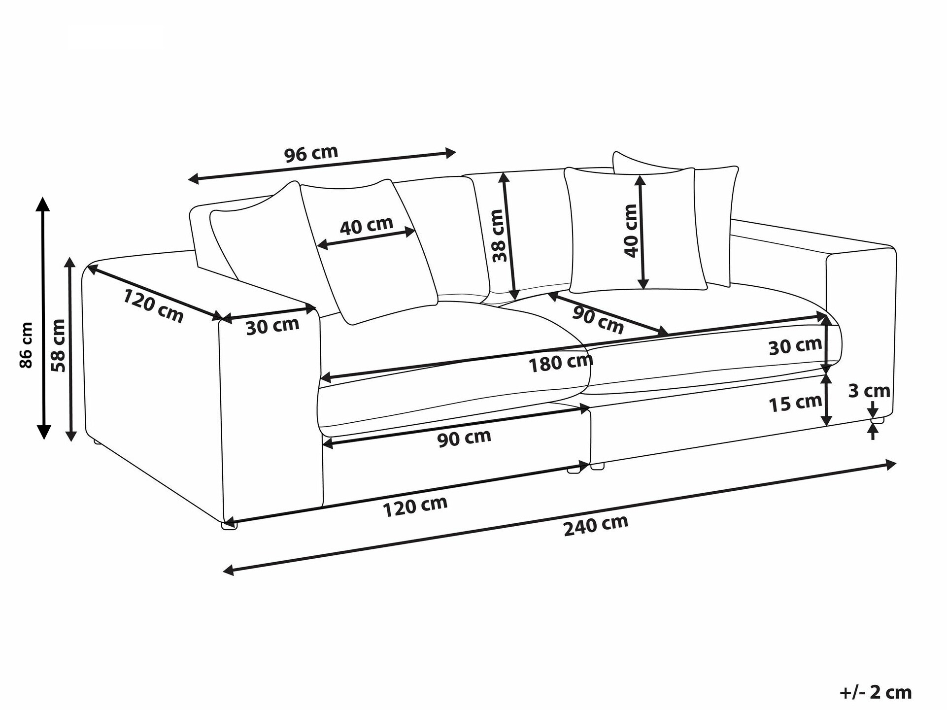 Sofa Berwyn 2508 (Taupe)