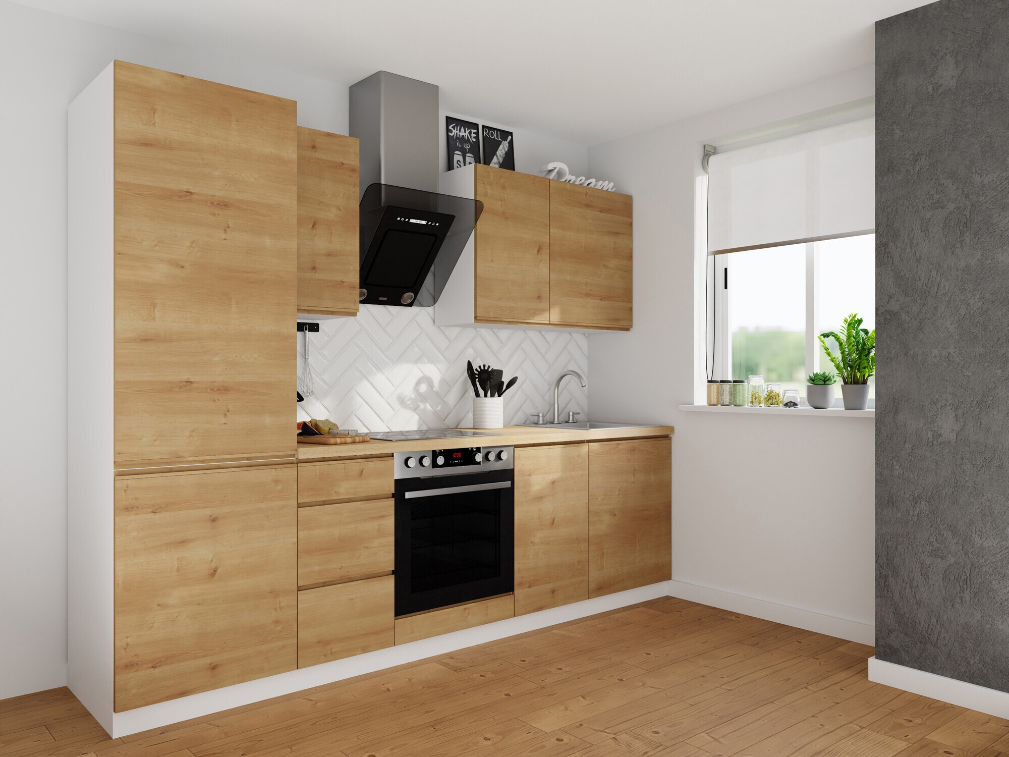 Modular kitchen set Soli Oak 162