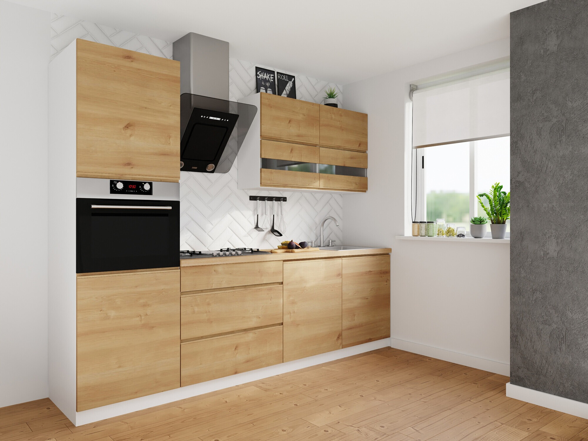 Modular kitchen set Soli Oak 164