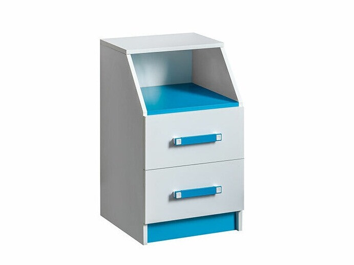 Under-desk pedestal Sorviru 102 (White + Turquoise)