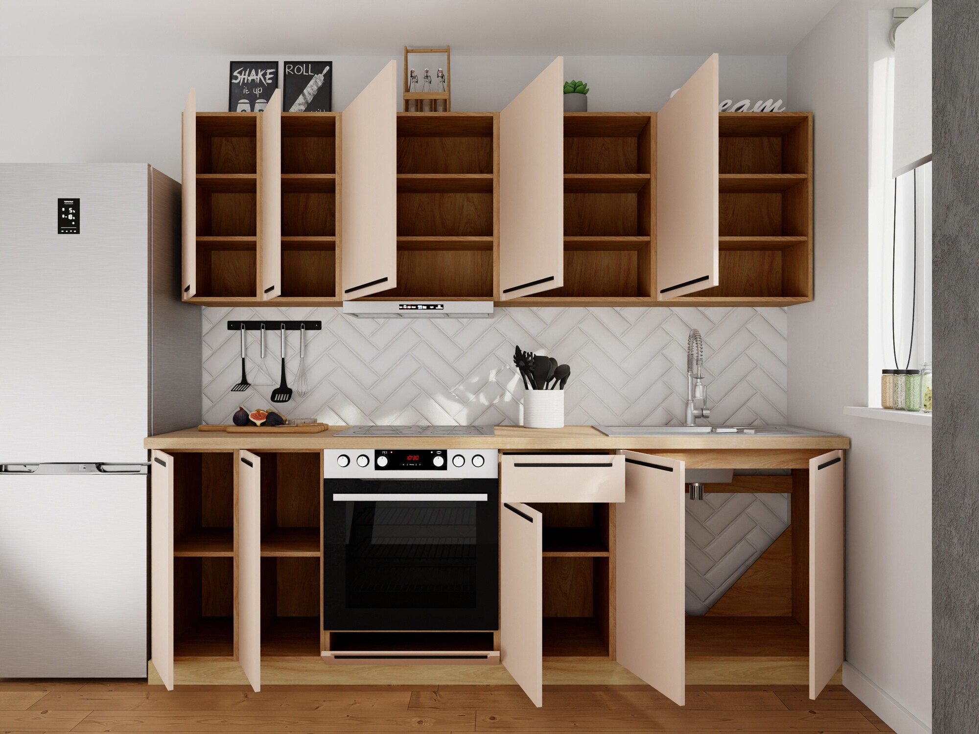 Modular kitchen set Riso Beige 170
