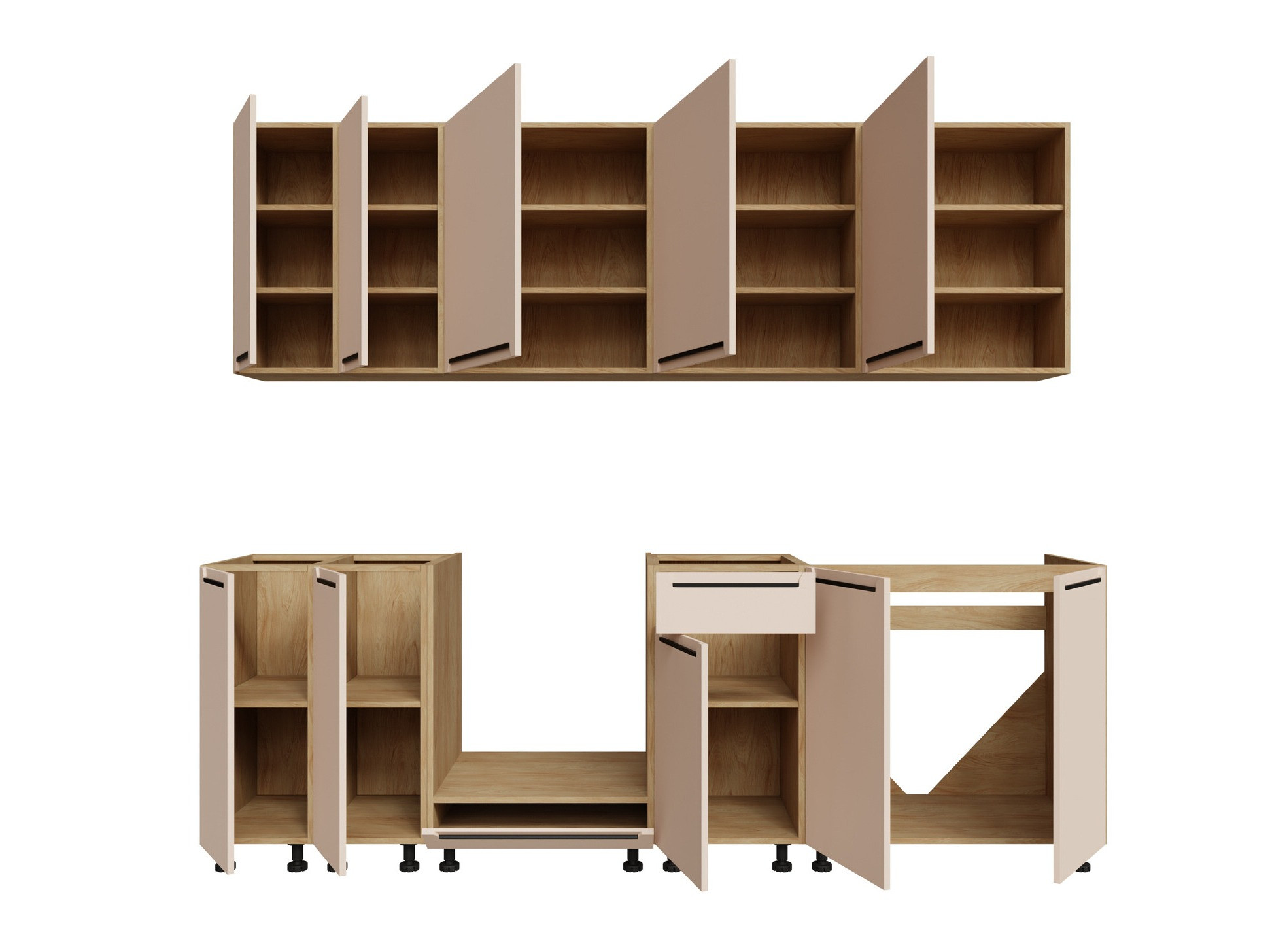 Modular kitchen set Riso Beige 170