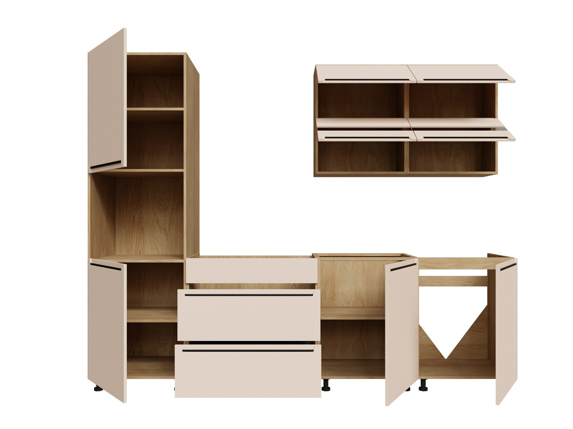 Modular kitchen set Riso Beige 171