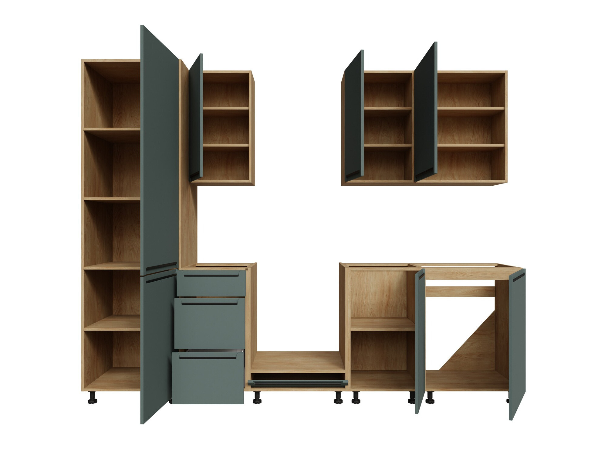 Modular kitchen set Riso Green 168