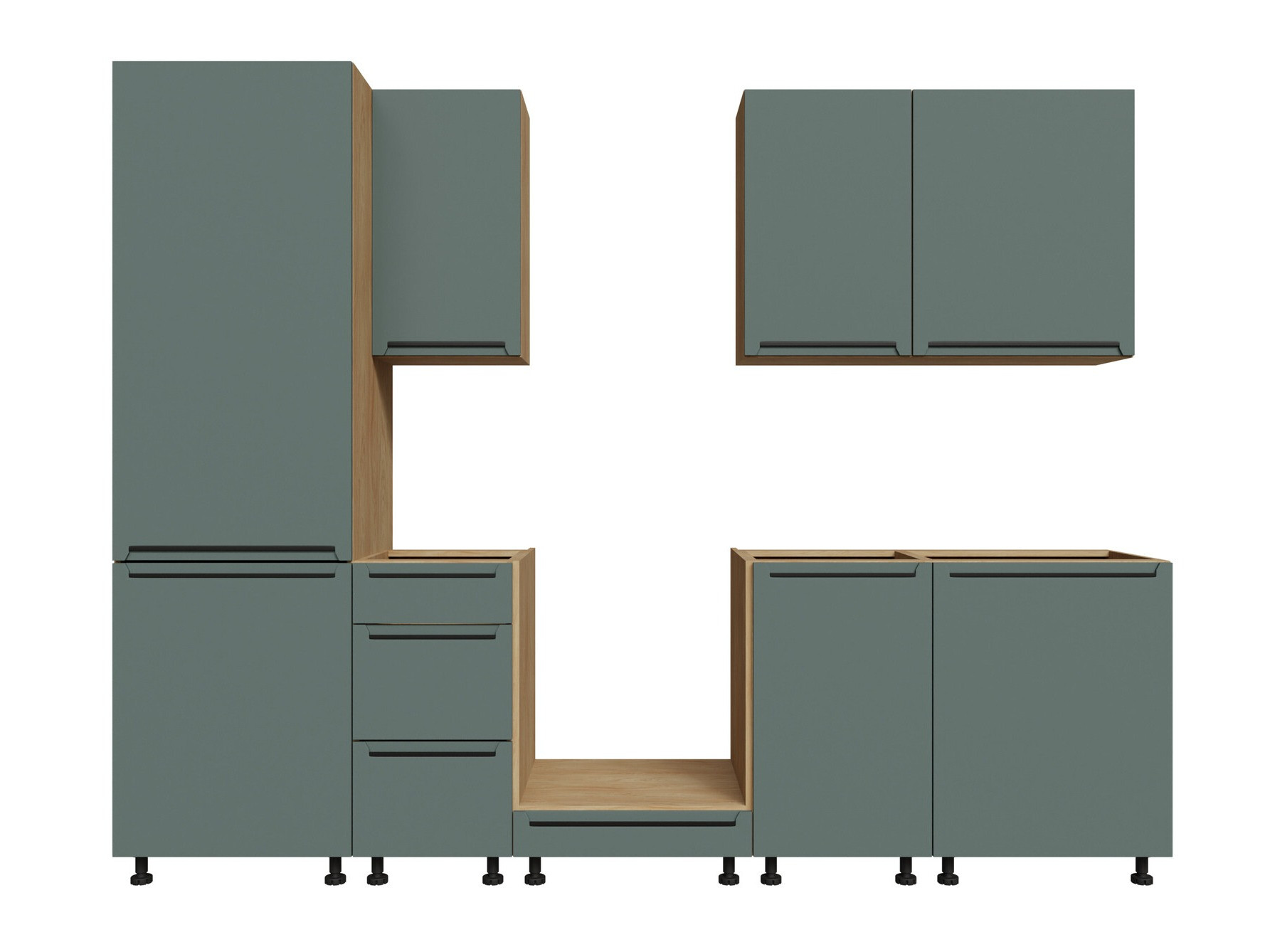 Modular kitchen set Riso Green 168