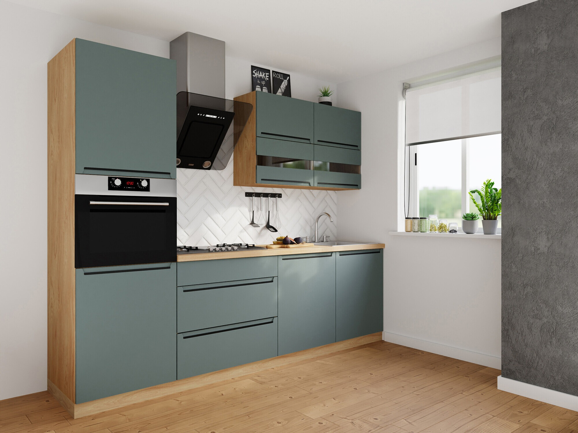 Modular kitchen set Riso Green 170