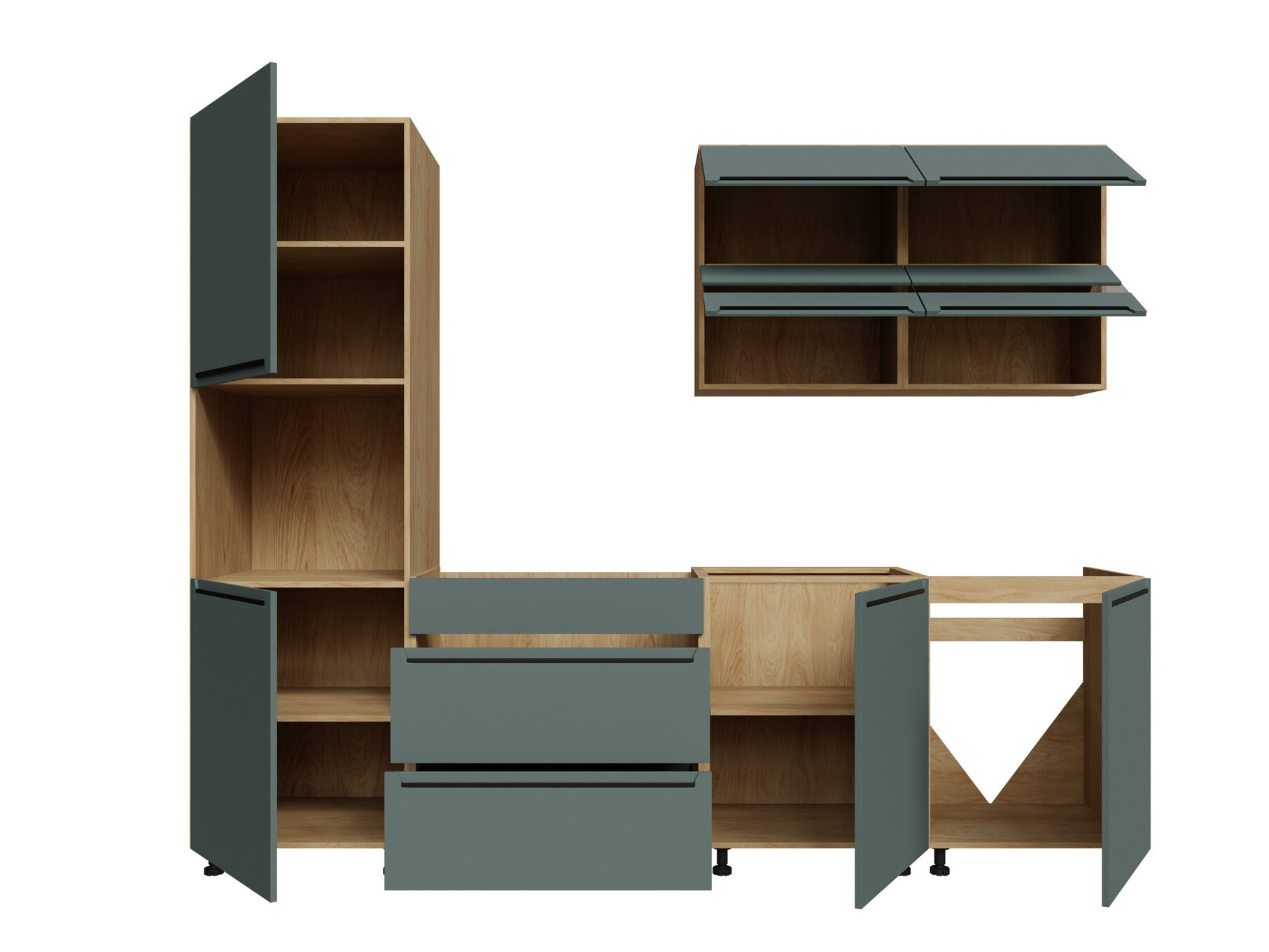 Modular kitchen set Riso Green 170