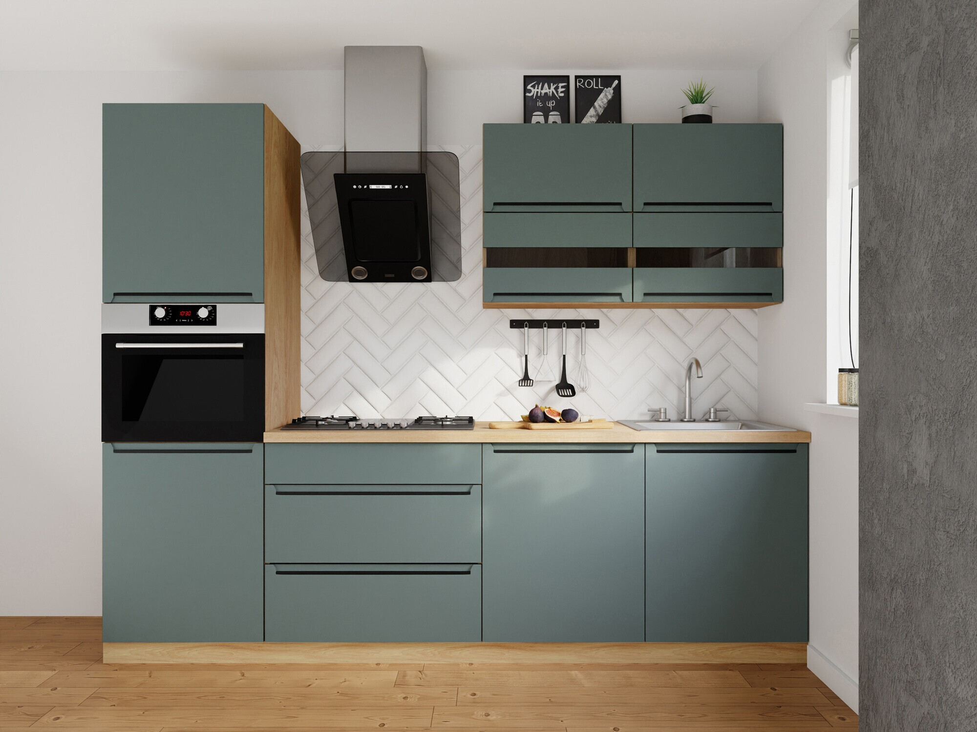 Modular kitchen set Riso Green 170