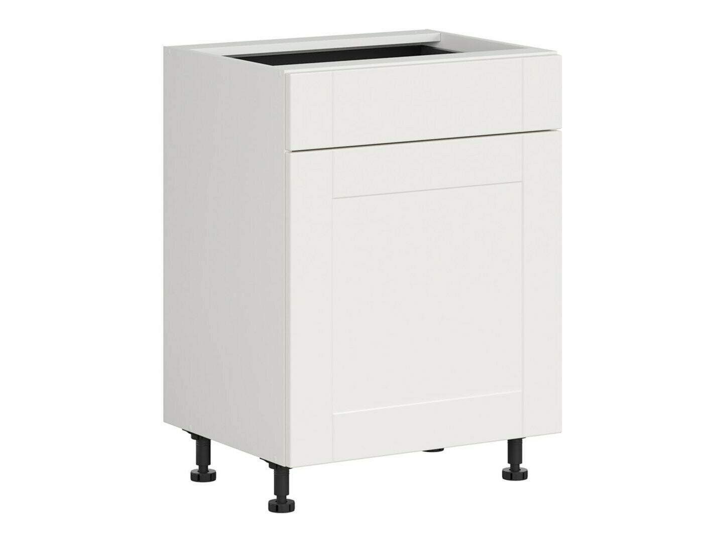 Modular cabinet with drawer and doors Eva White 105