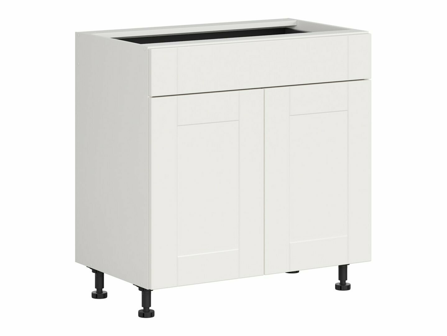 Modular cabinet with drawer and doors Eva White 106