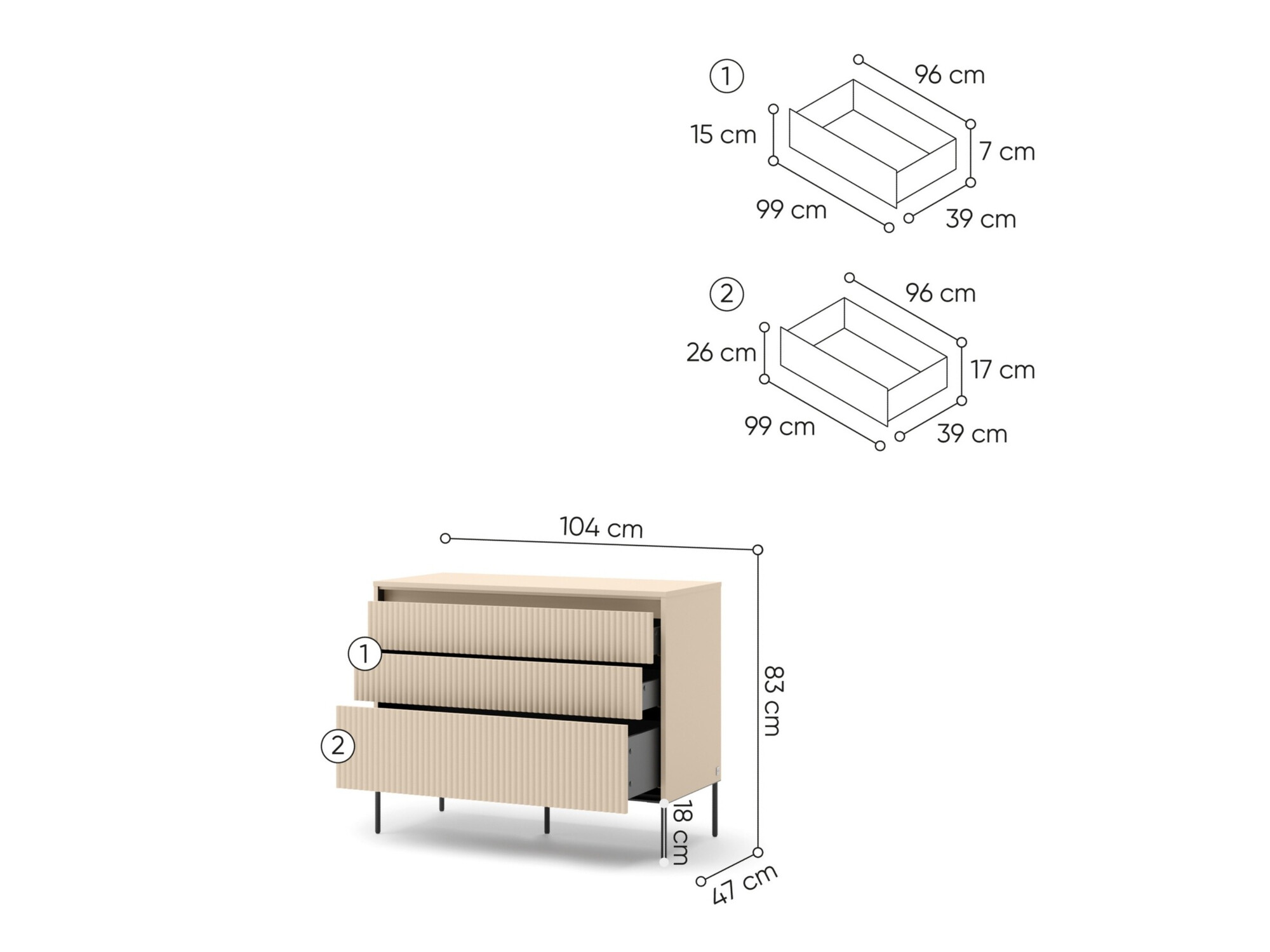 Chest of drawers Lorfera 103