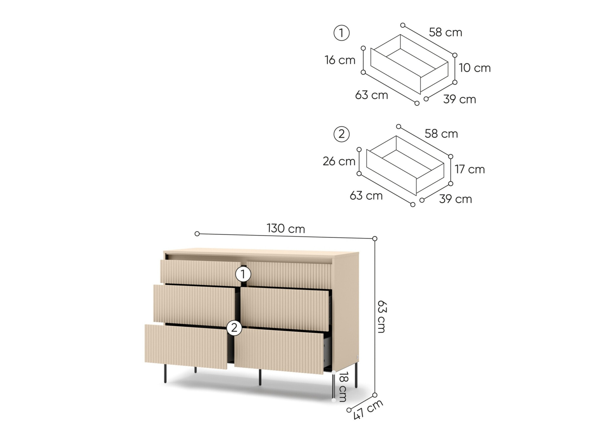 Chest of drawers Lorfera 104