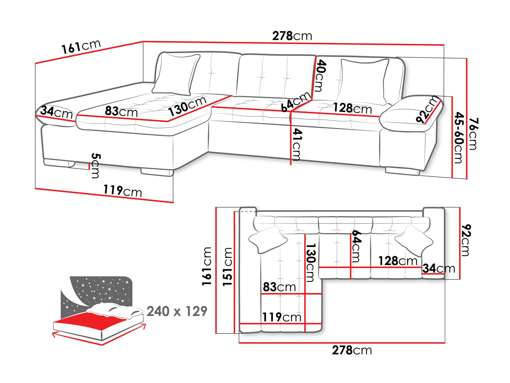 Γωνιακός Καναπές Comfivo Sanitas I (Wave 05)