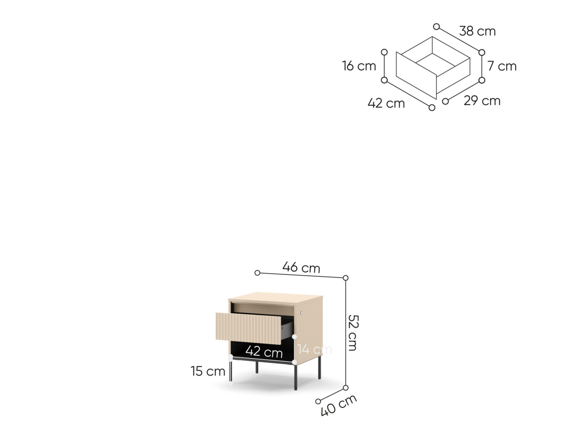 Bedside table Lorfera 109