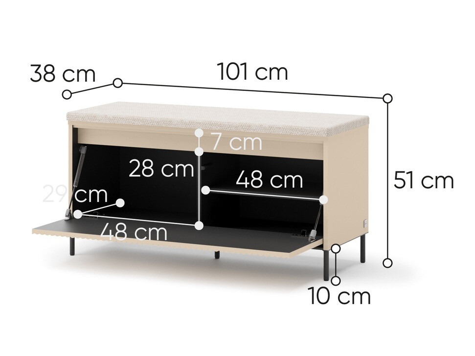 Shoe cabinet Lorfera 115