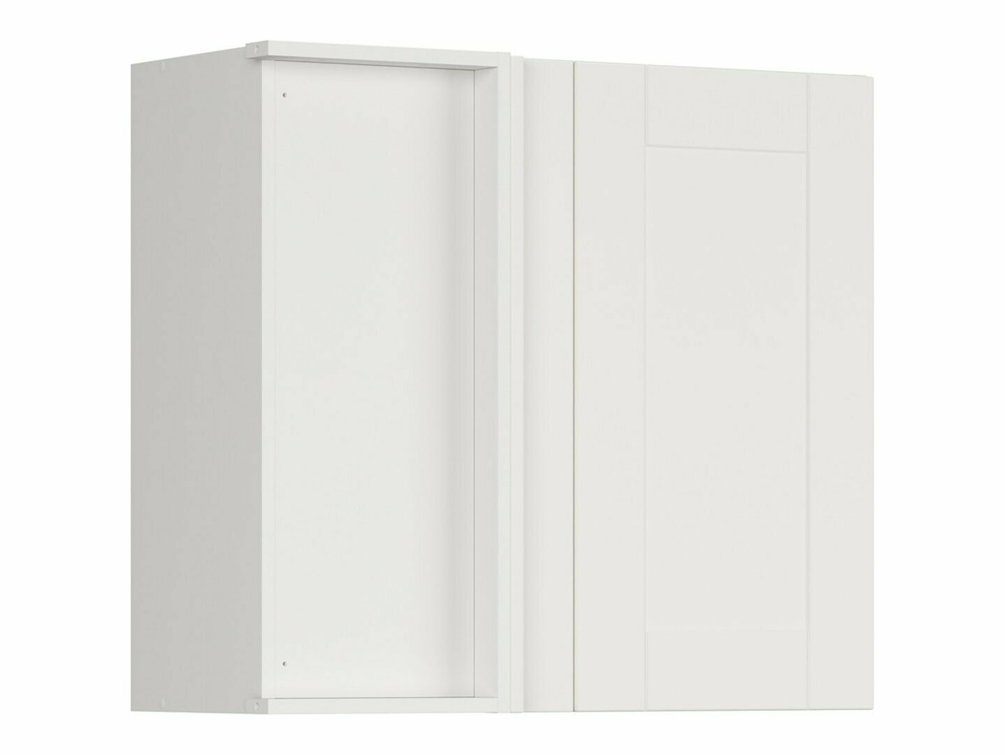 Modular wall-mounted corner cabinet Eva White 158