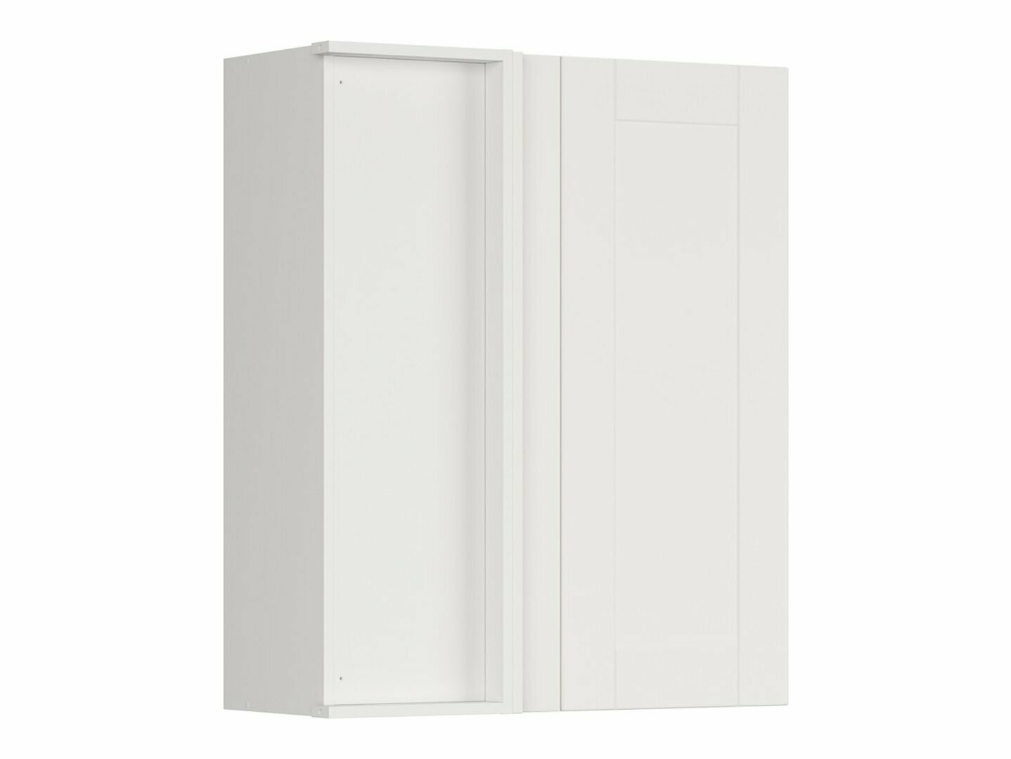 Modular wall-mounted corner cabinet Eva White 159
