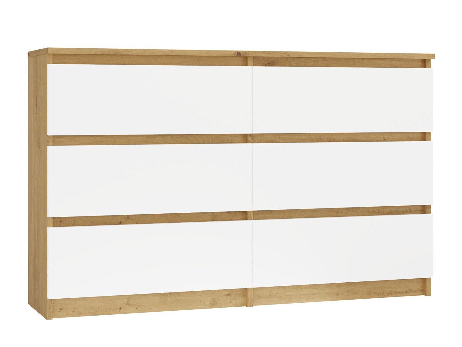 Chest of drawers Elbvelu 103 (Artisan oak + White)