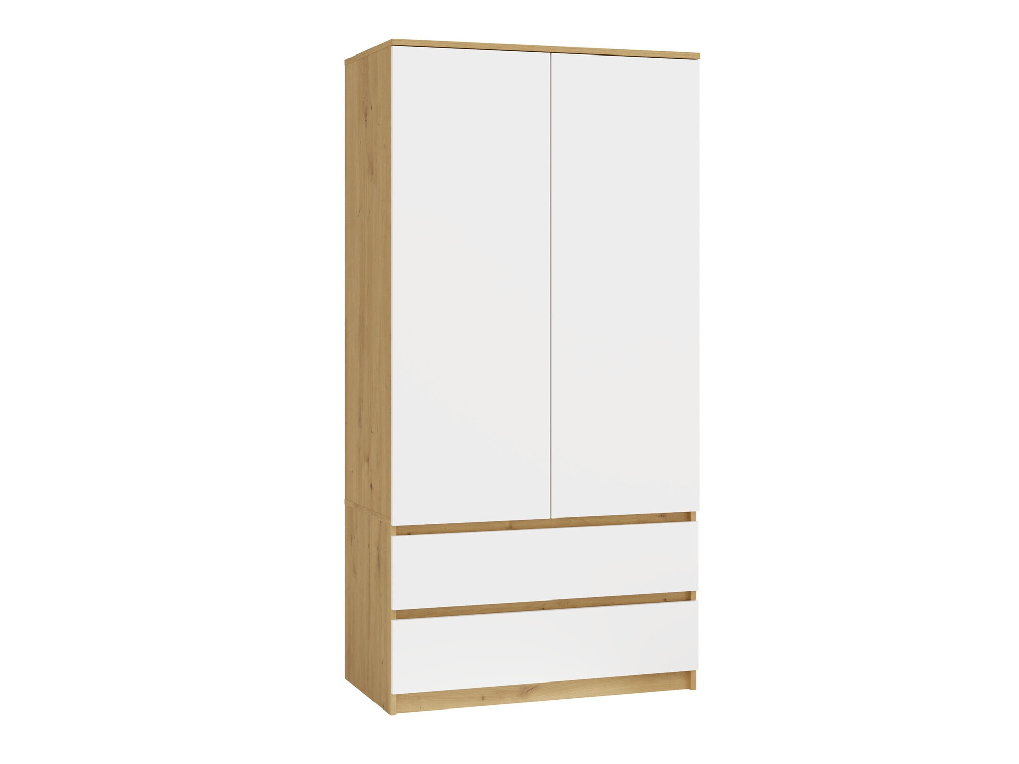 Ντουλάπα Elbvelu 116 (Artisan βελανιδιά + Άσπρο)