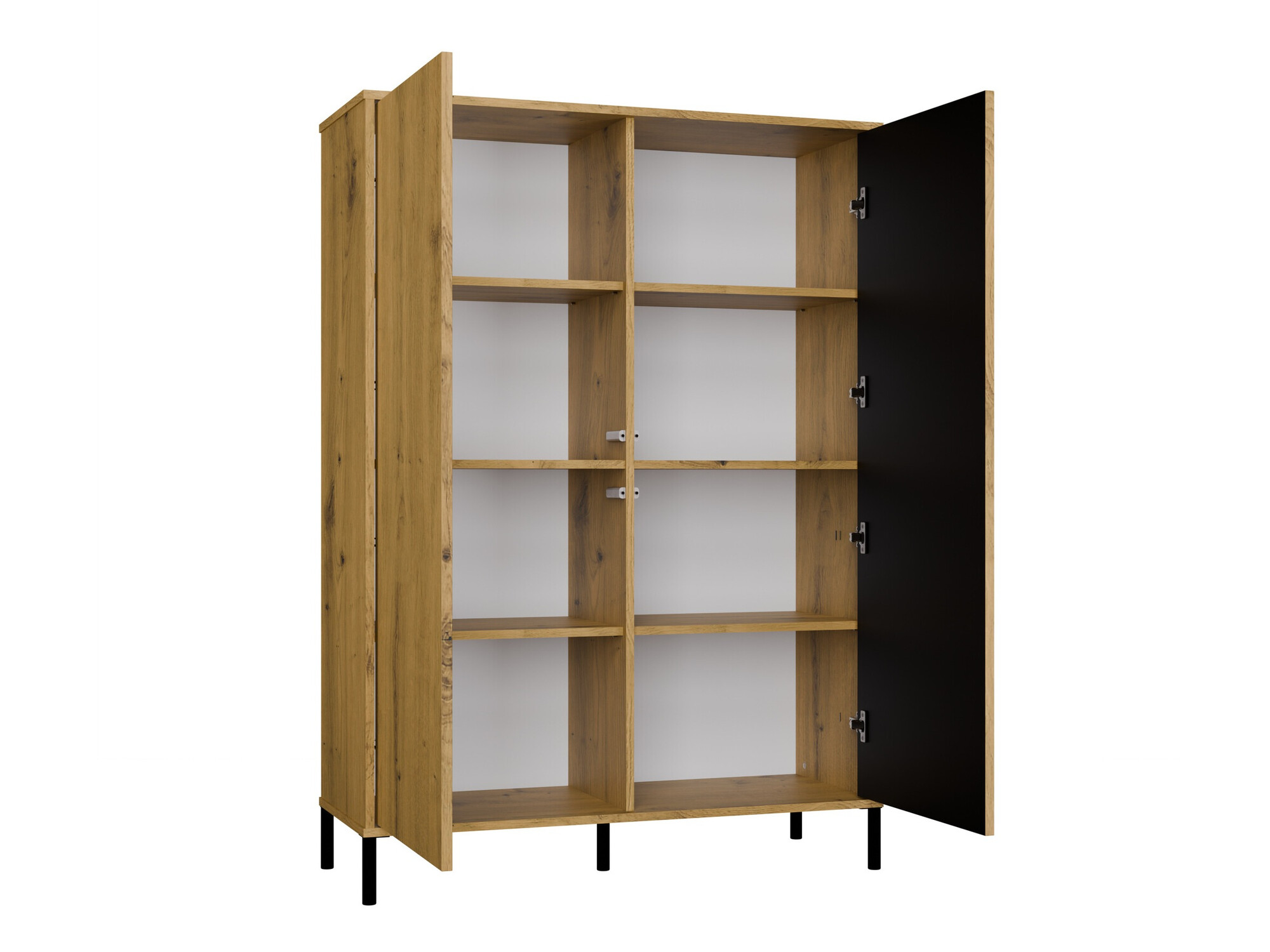 Bookcase Orlsone 102 (Artisan oak + Black)
