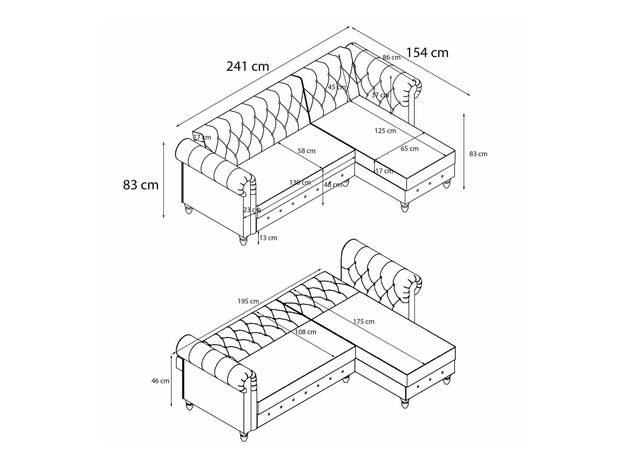 Corner sofa Tulsa 677 (Grey)