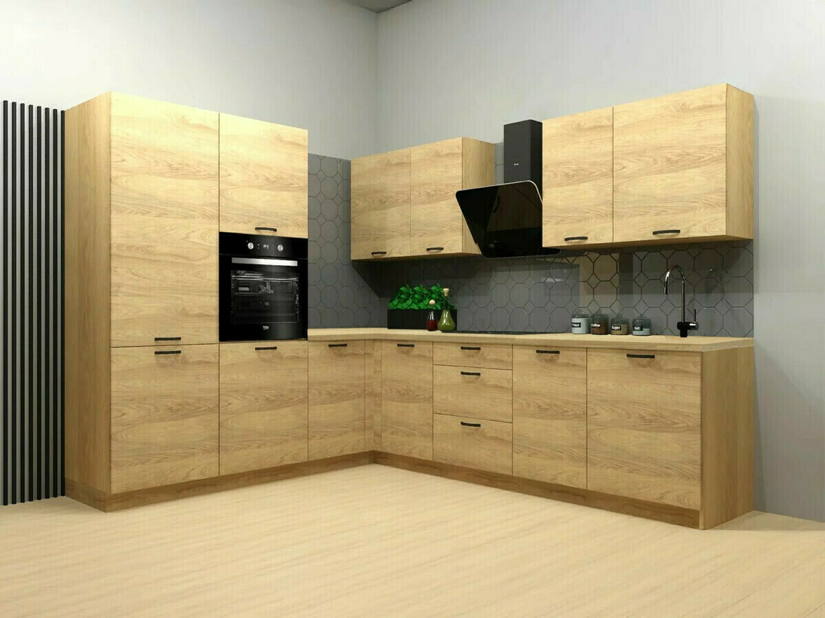 Modular corner cabinet Amper Oak 130