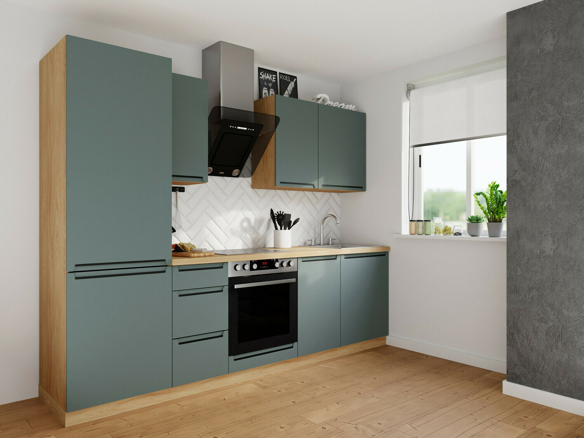 Modular wall cabinet Riso Green 139