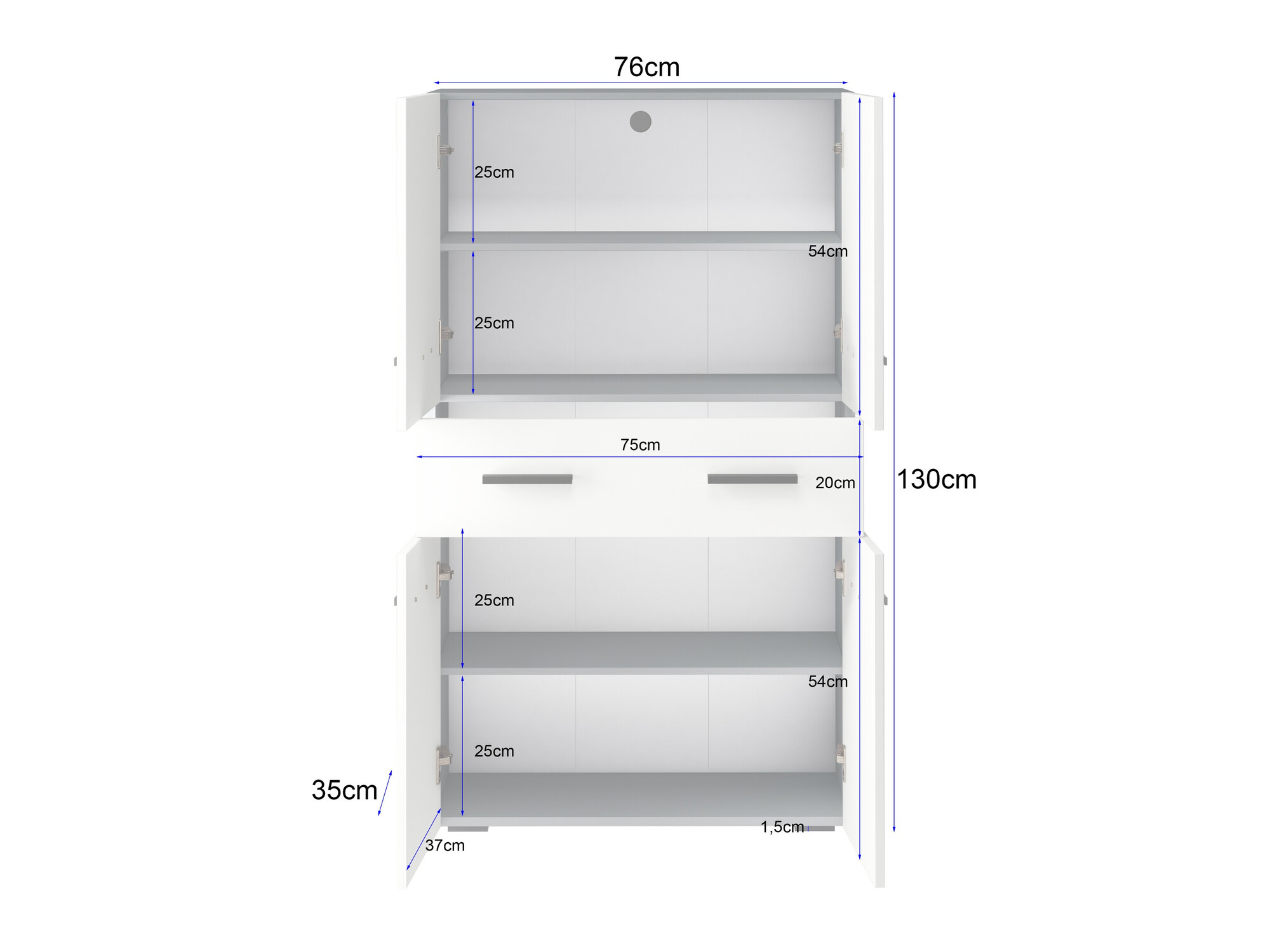 Όρθιο ντουλάπι μπάνιου Larlori 106 (Ανθρακί)