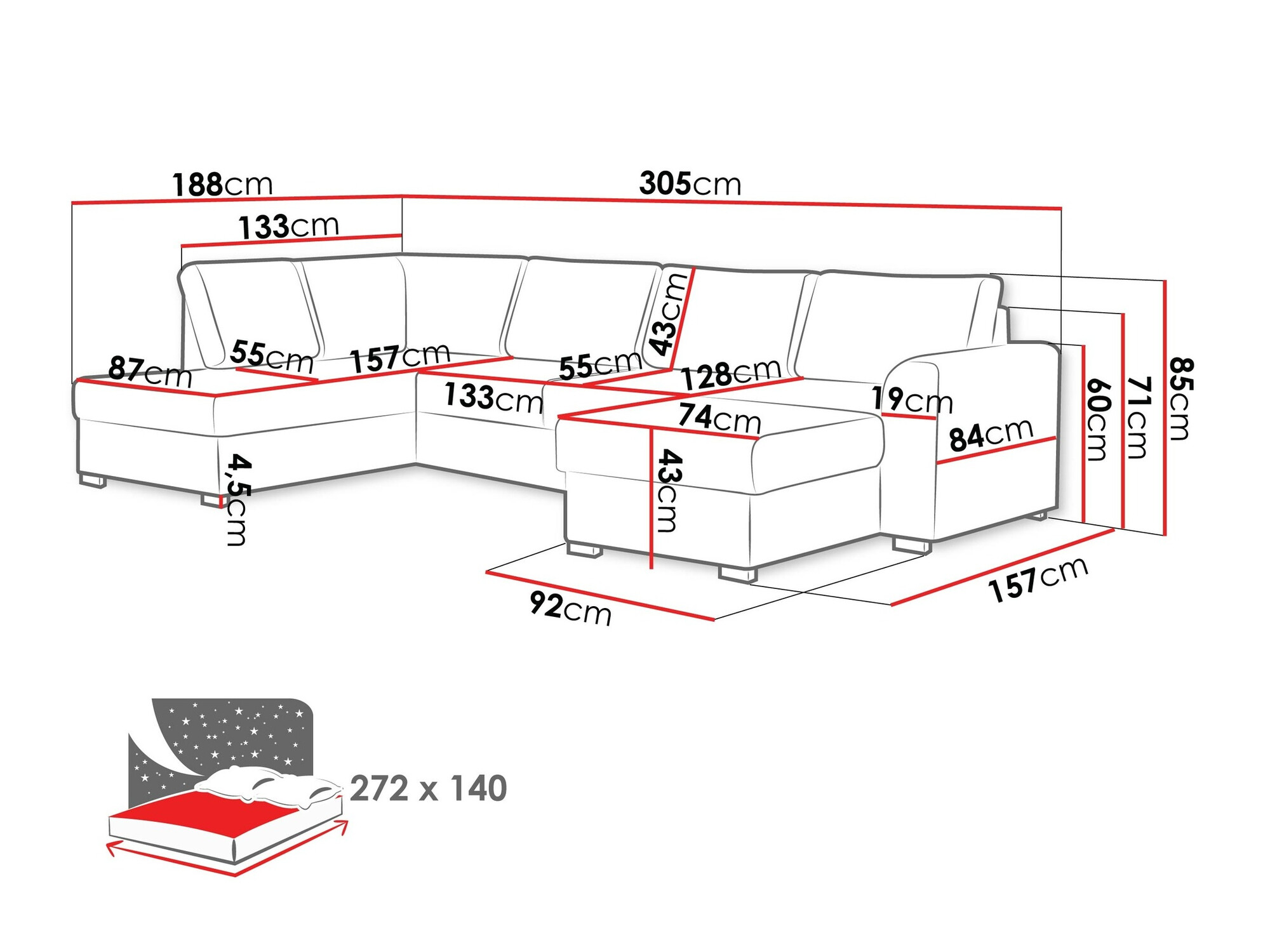 Γωνιακός Καναπές Comfivo Flumen (Twist 23)