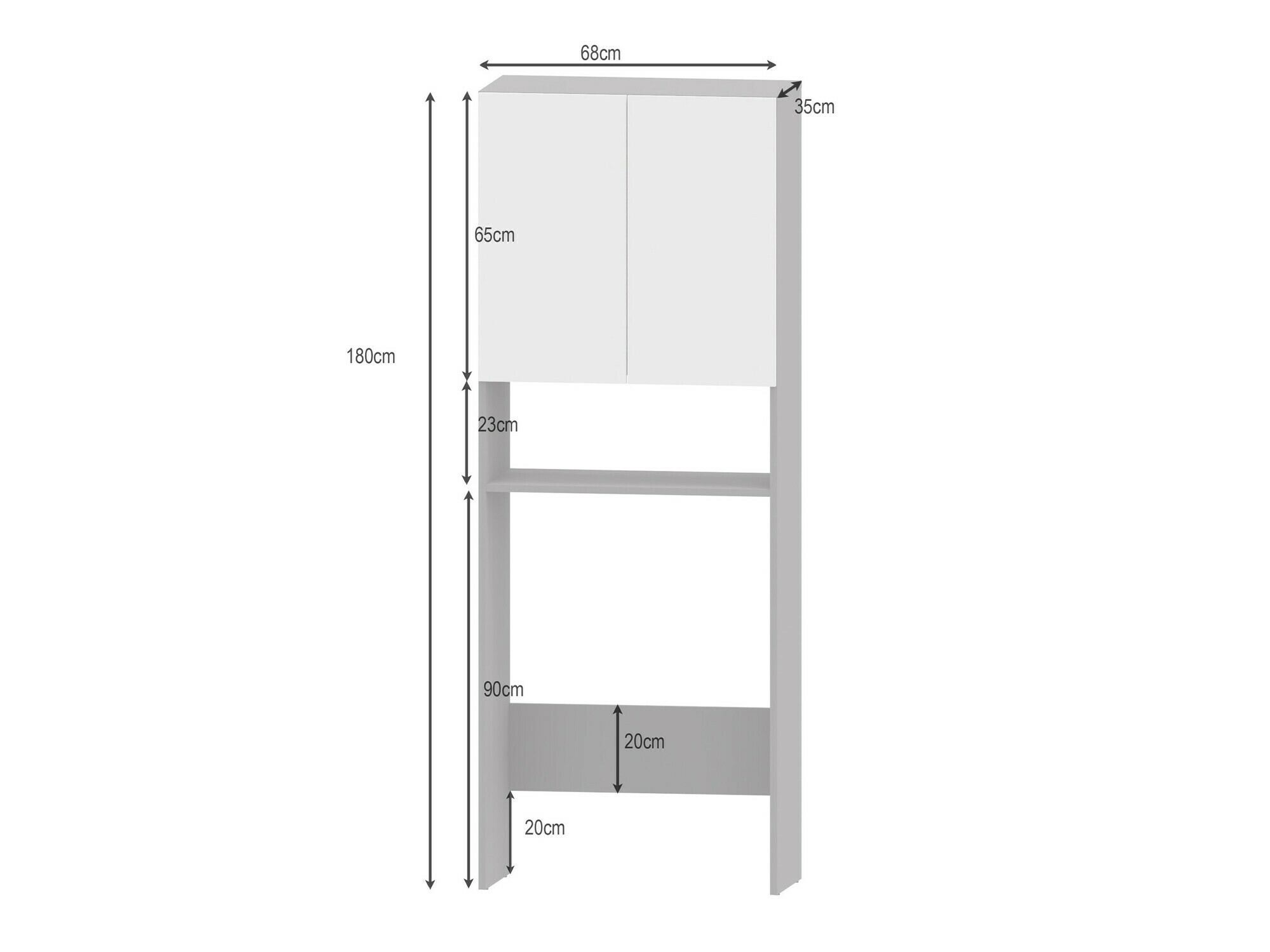 Ράφι μπάνιου Soncamu 114 (Δρυς)