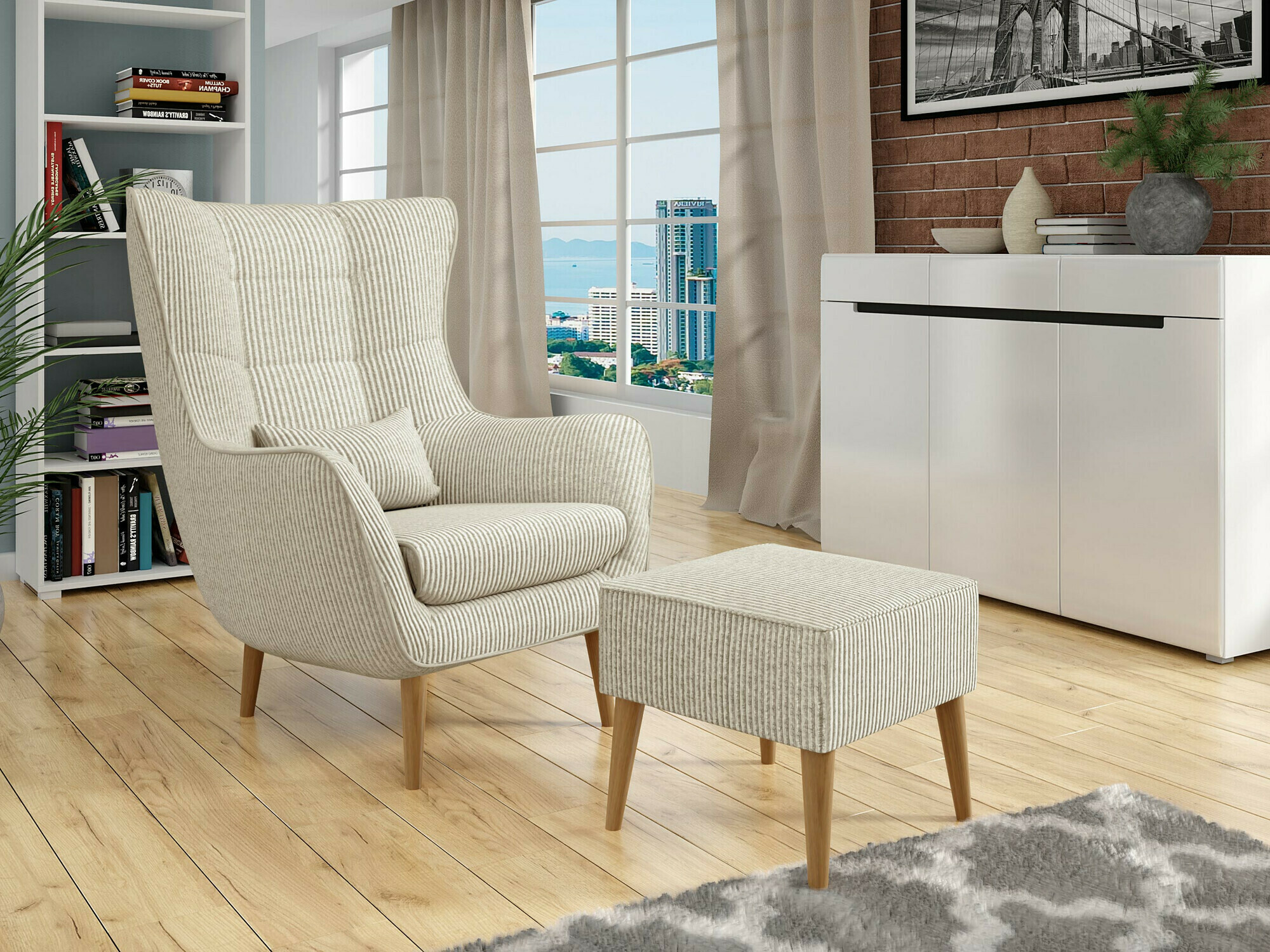 Σκαμπό σαλονιού Comfivo Ulmus IV (Poso 100)