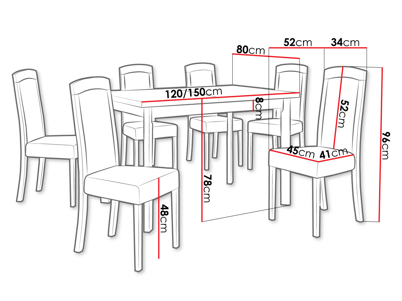 Dining set Victorville 351 (White)