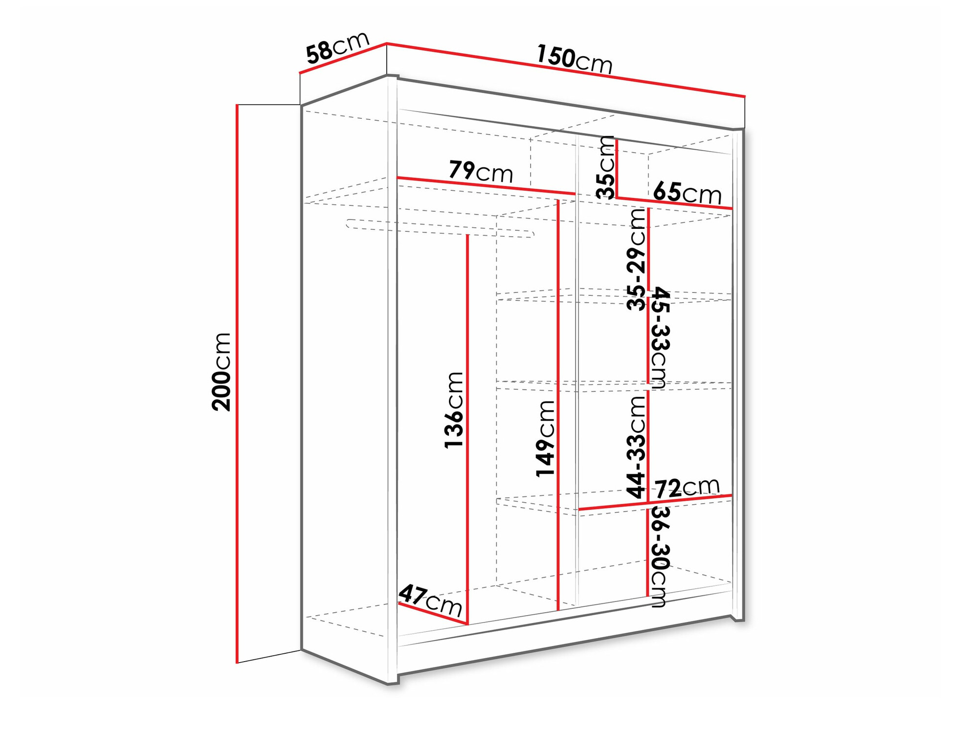 Ντουλάπα Closico Camera IV (Μαύρο)