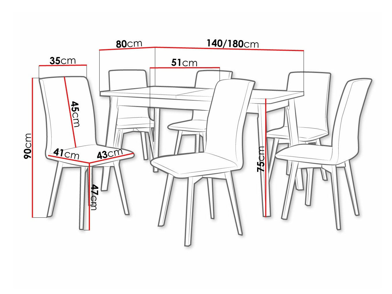 Dining set Victorville 291 (Artisan oak + White)