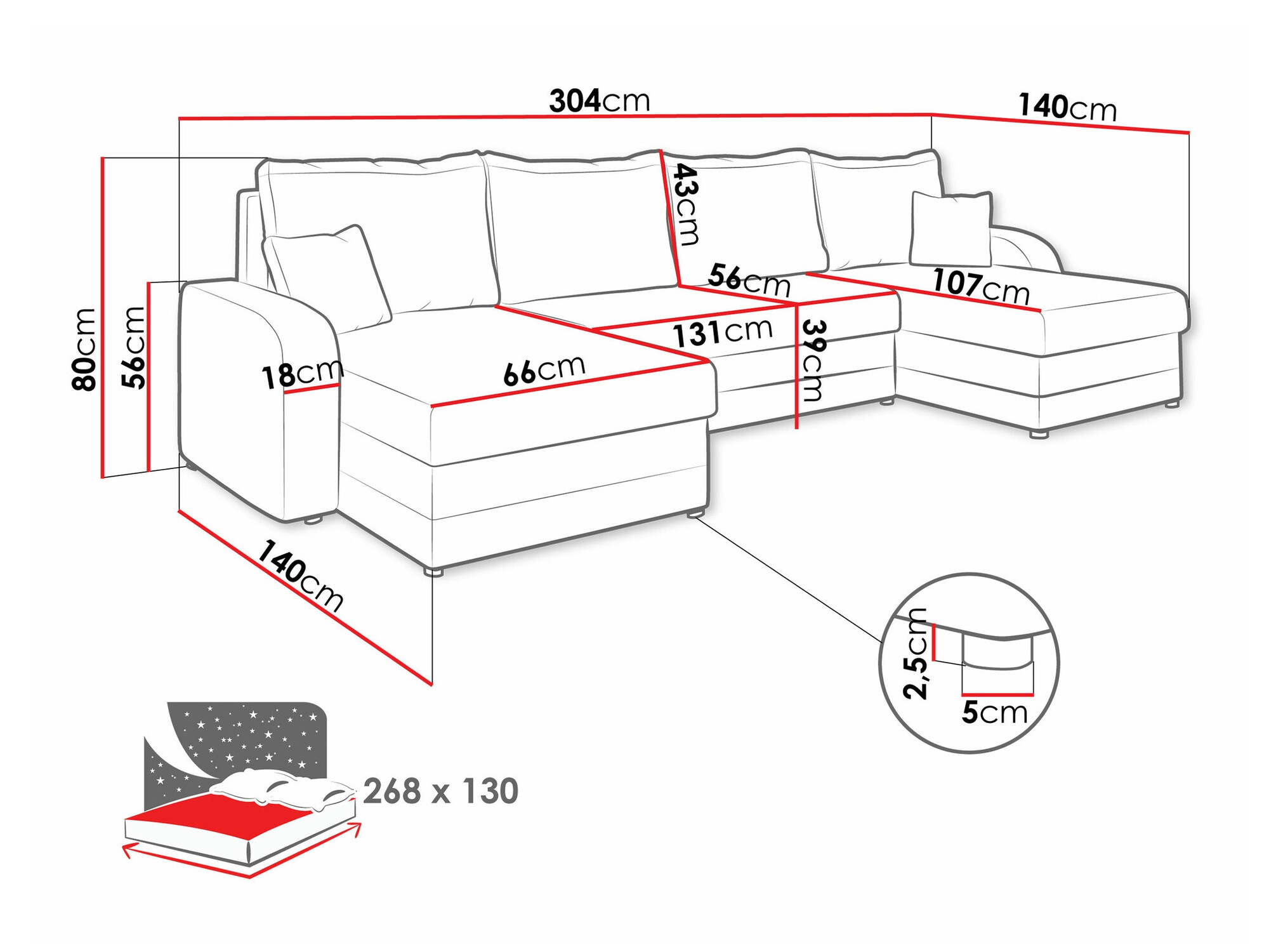 Γωνιακός Καναπές Comfivo Melissa III (Manila 18 + Manila 16)