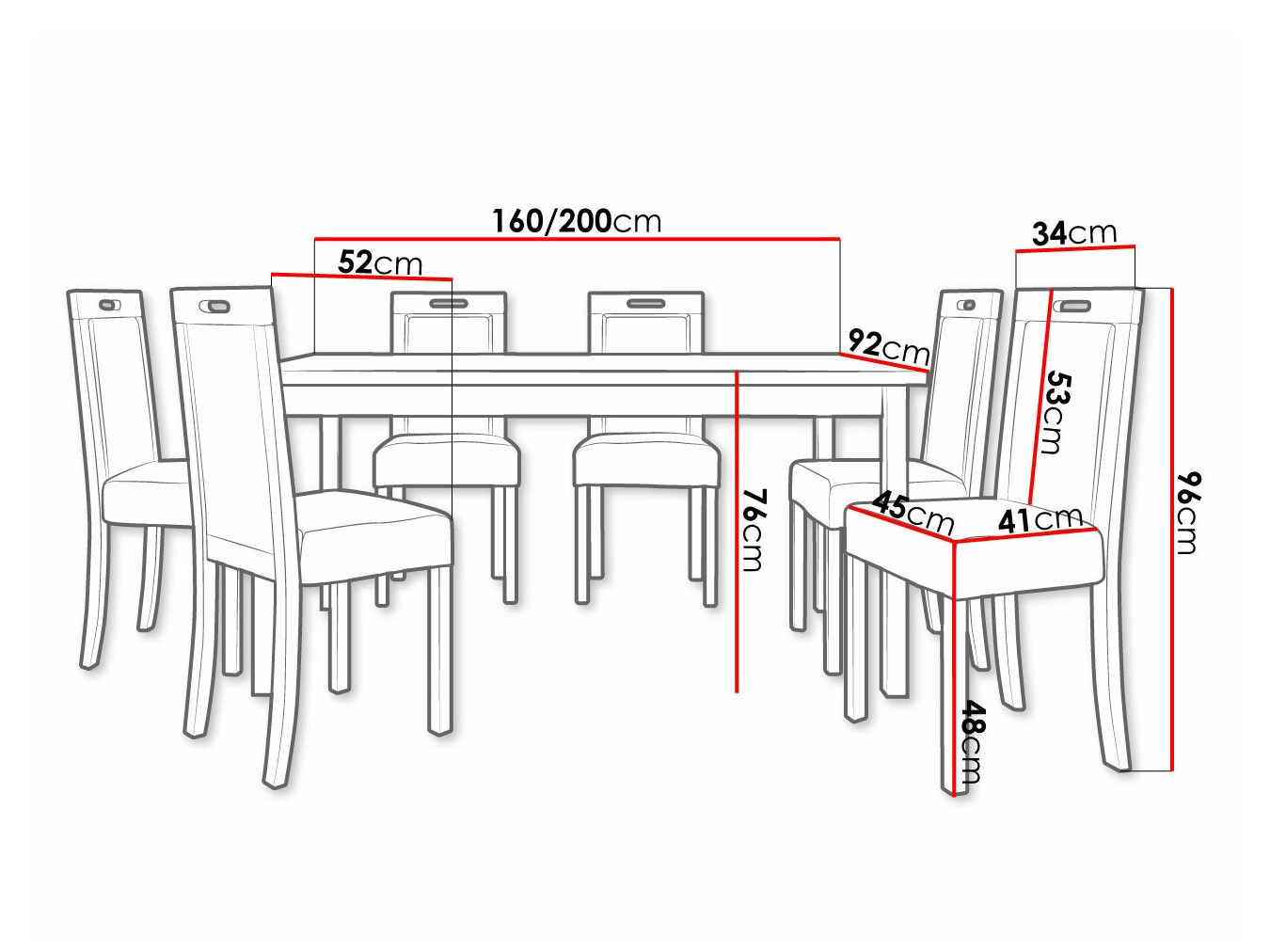 Dining set Victorville 308 (Nut)