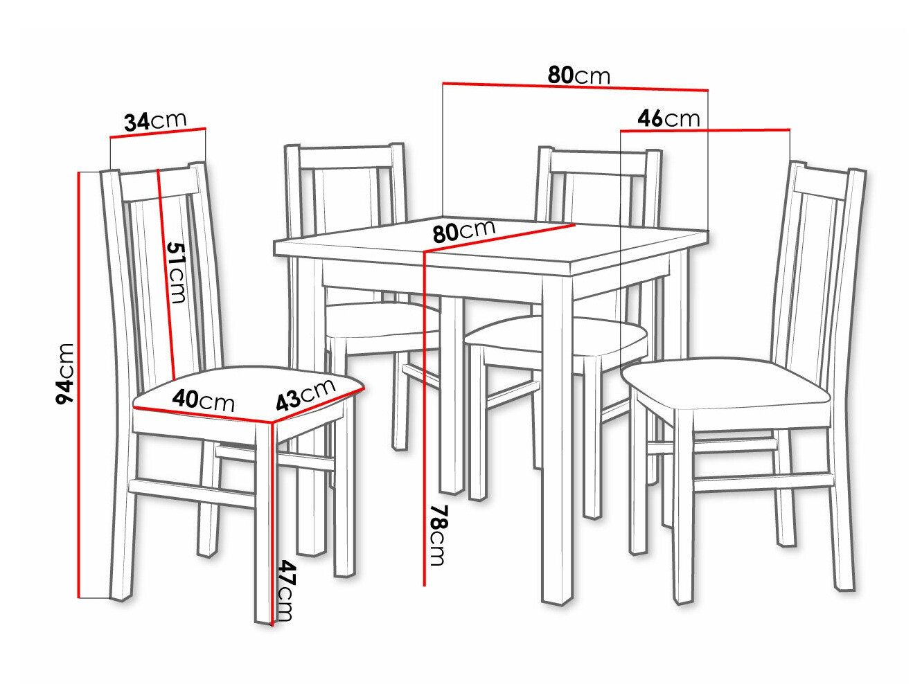 Dining set Victorville 310 (Sonoma oak)