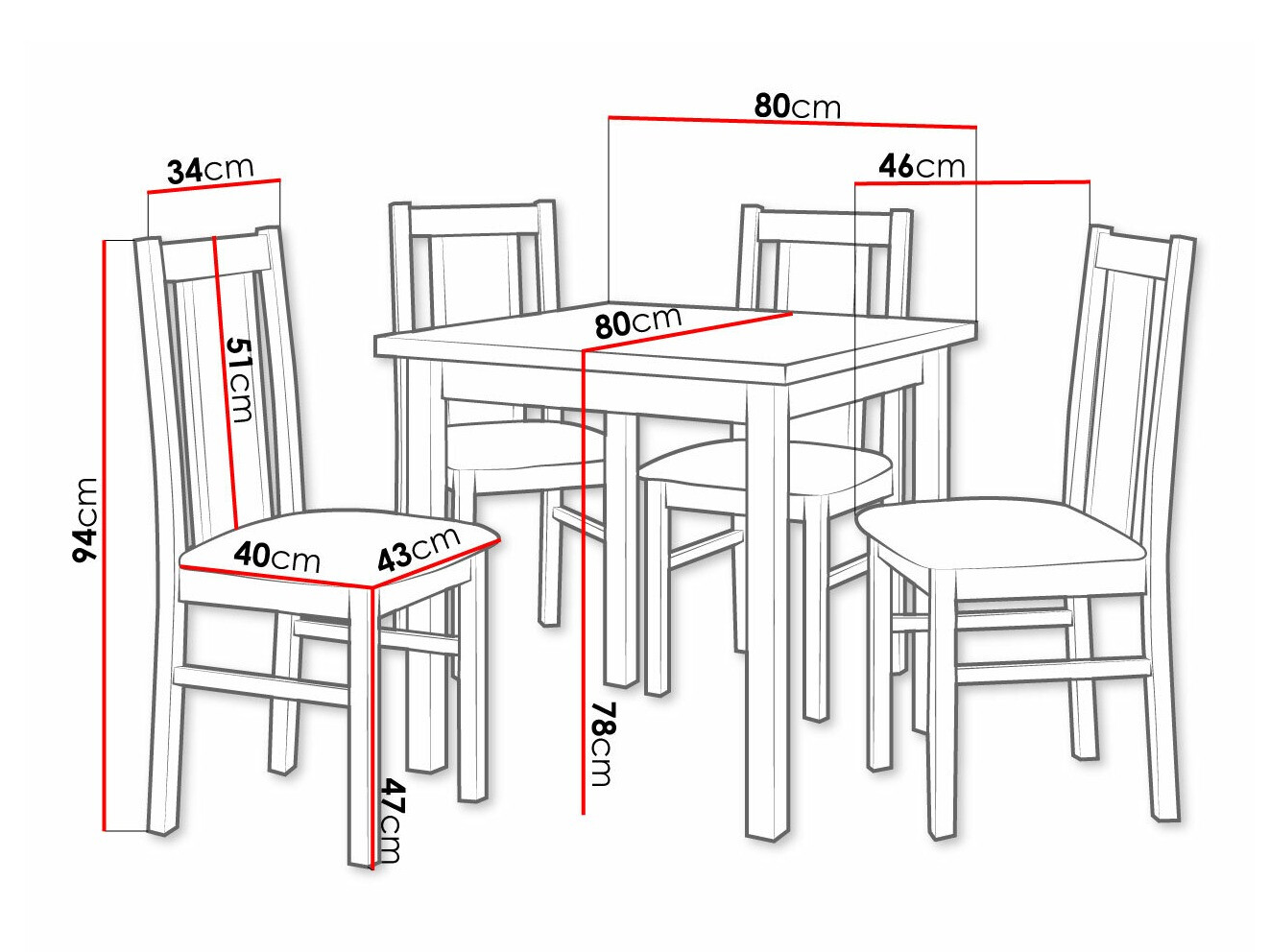 Dining set Victorville 310 (Sonoma oak)