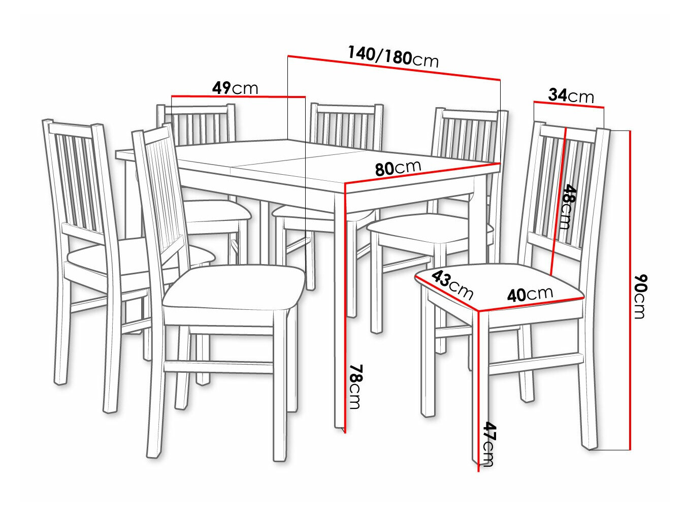 Dining set Victorville 320 (White)
