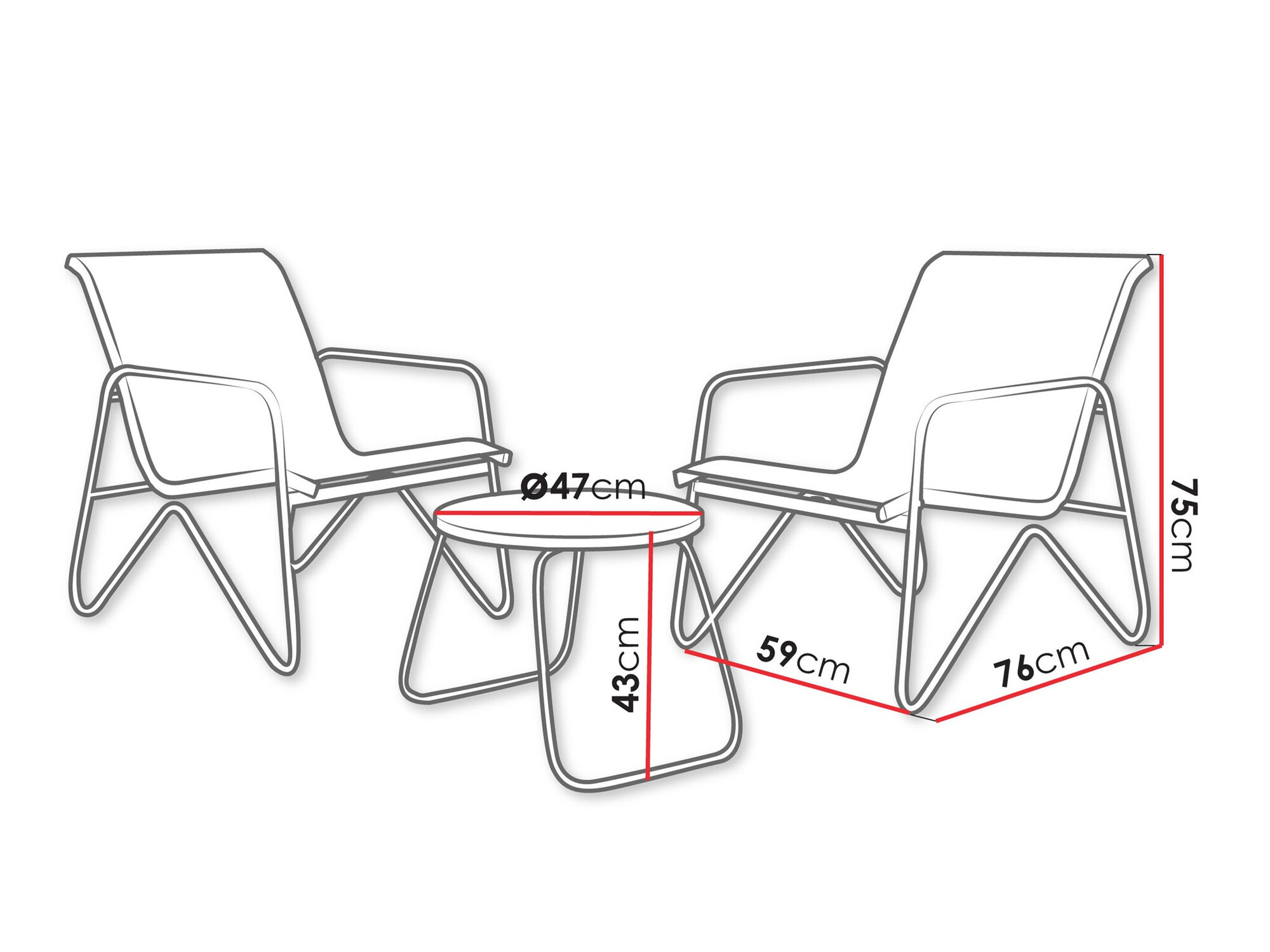 Σετ επίπλων μπαλκονιού Diligium