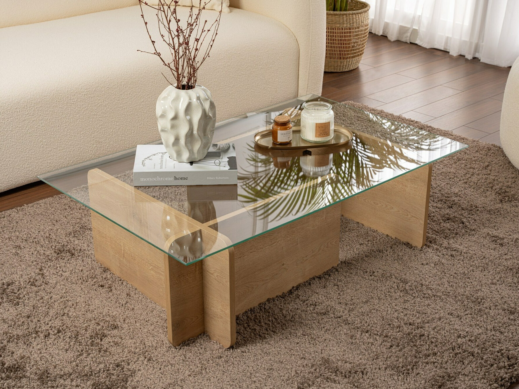 Τραπεζάκι σαλονιού Novato 113 (Μελί δρυς)