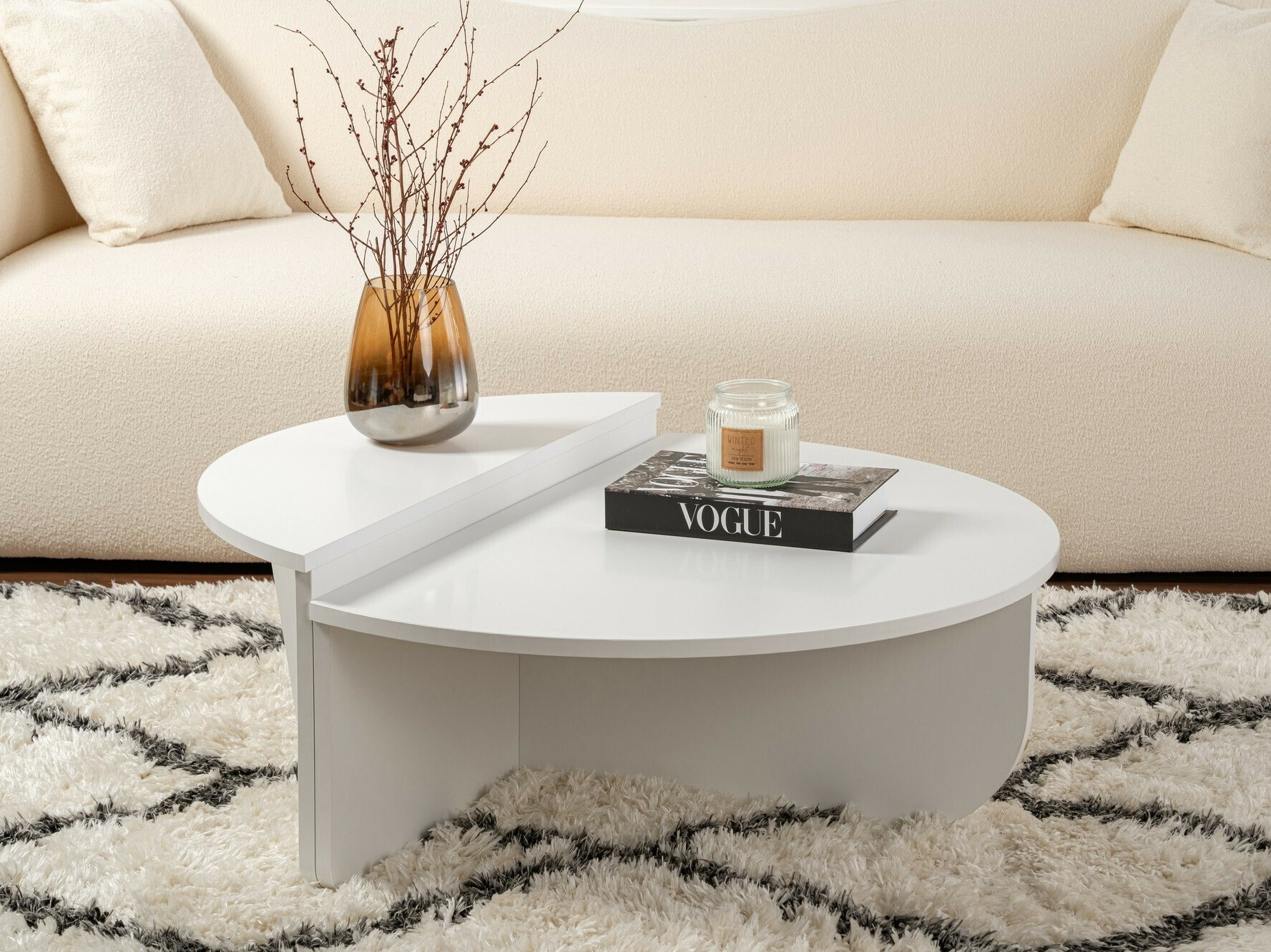 Σετ τραπεζιών σαλονιού Novato 100 (Άσπρο)