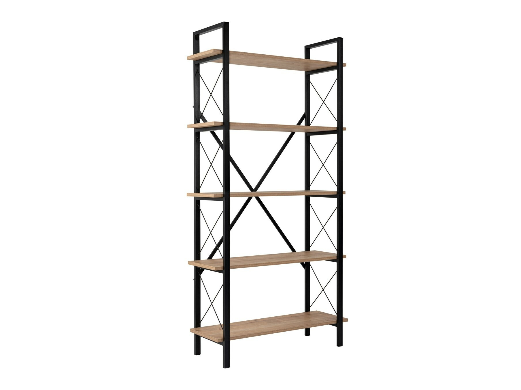 Bookcase Novato 115 (Oak + Black)