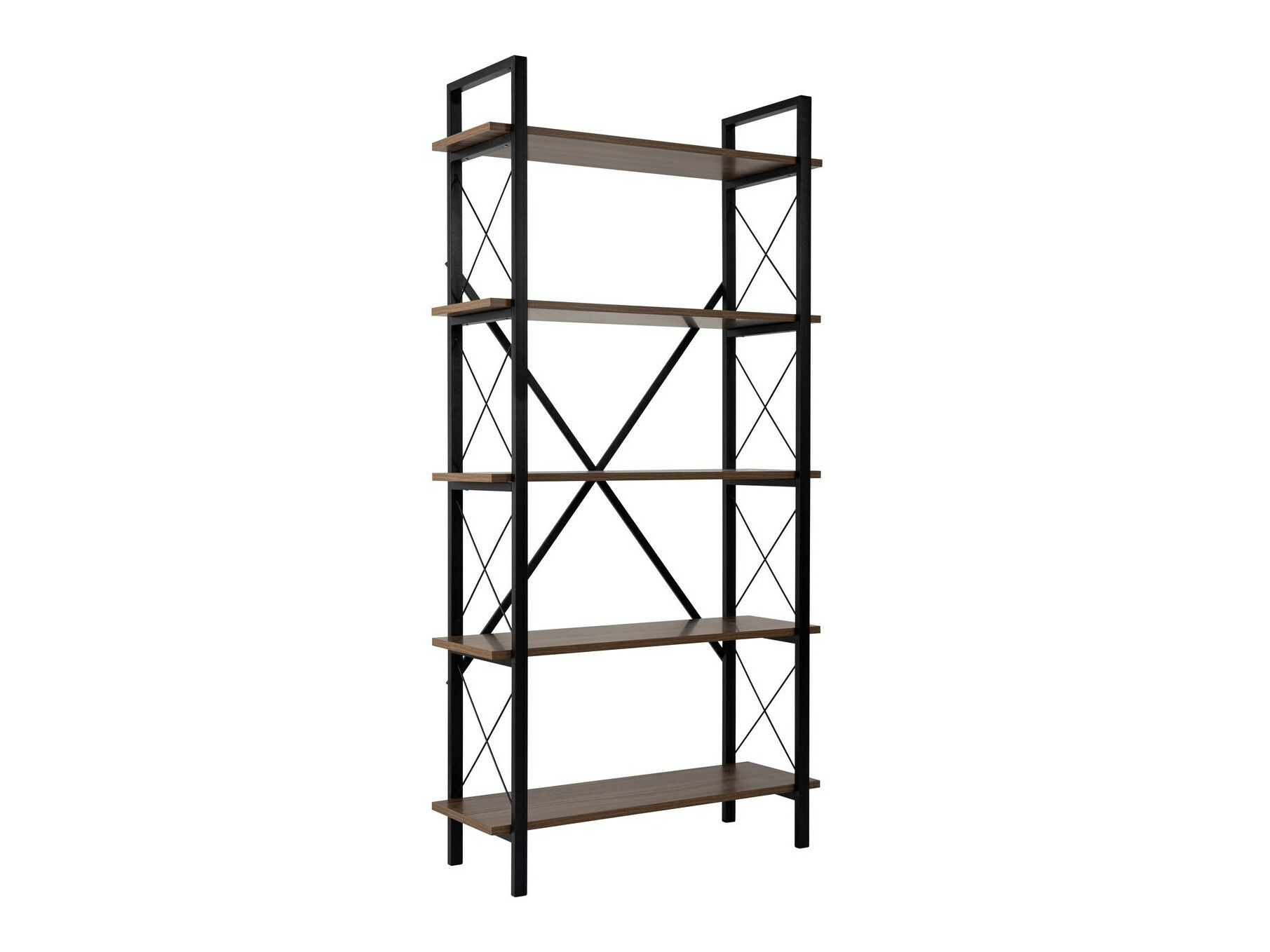 Bookcase Novato 115 (Walnut + Black)