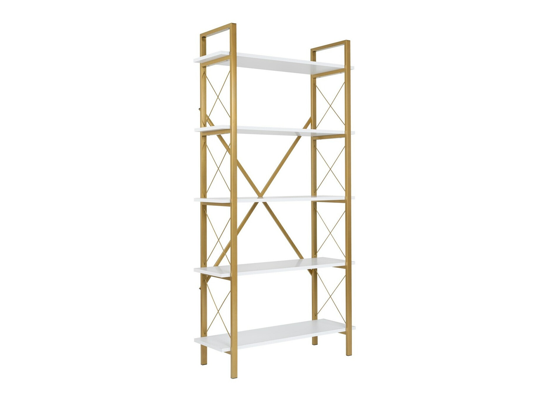 Bookcase Novato 115 (White + Golden)