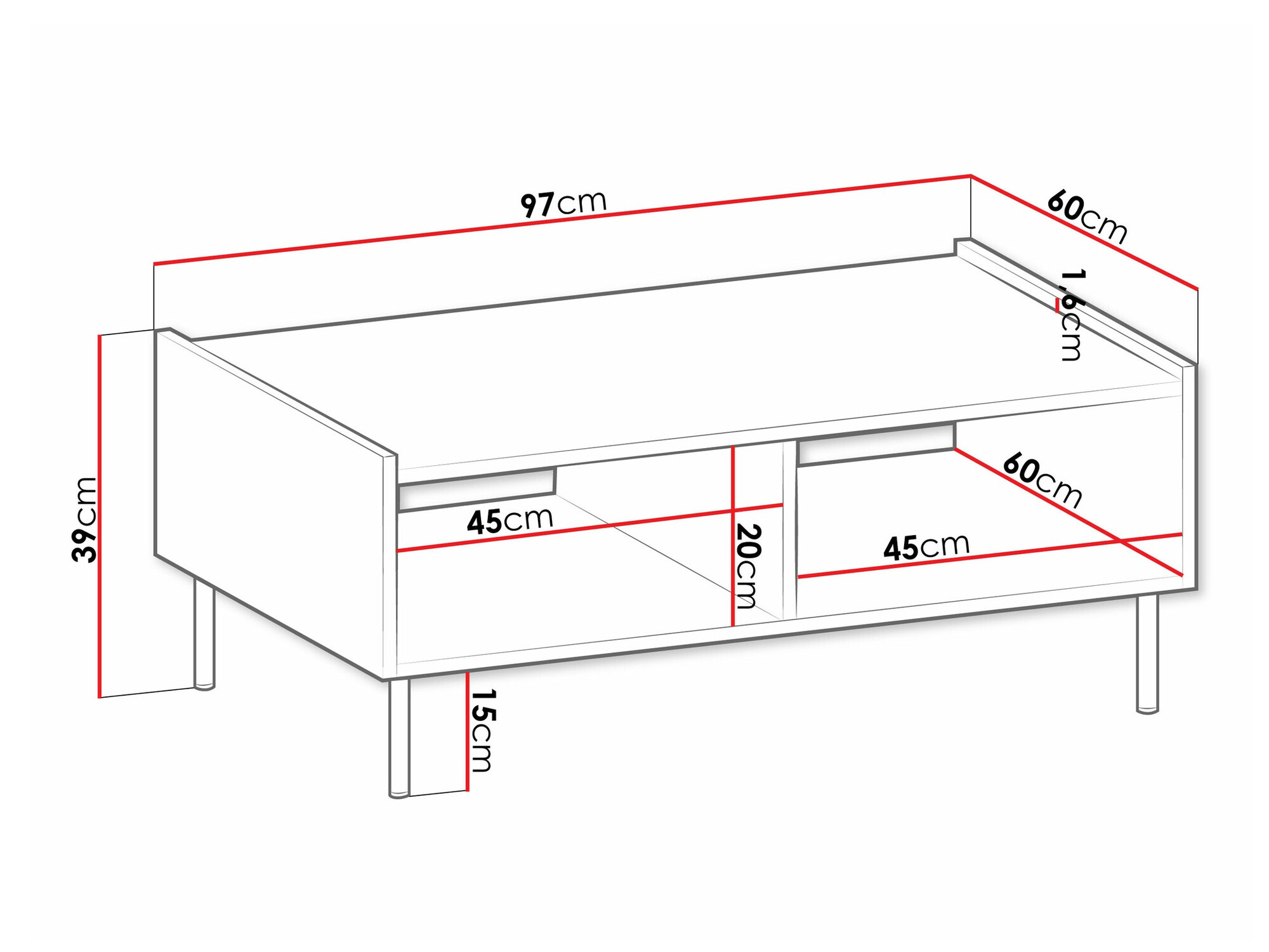 Τραπεζάκι σαλονιού Comfivo Belviro