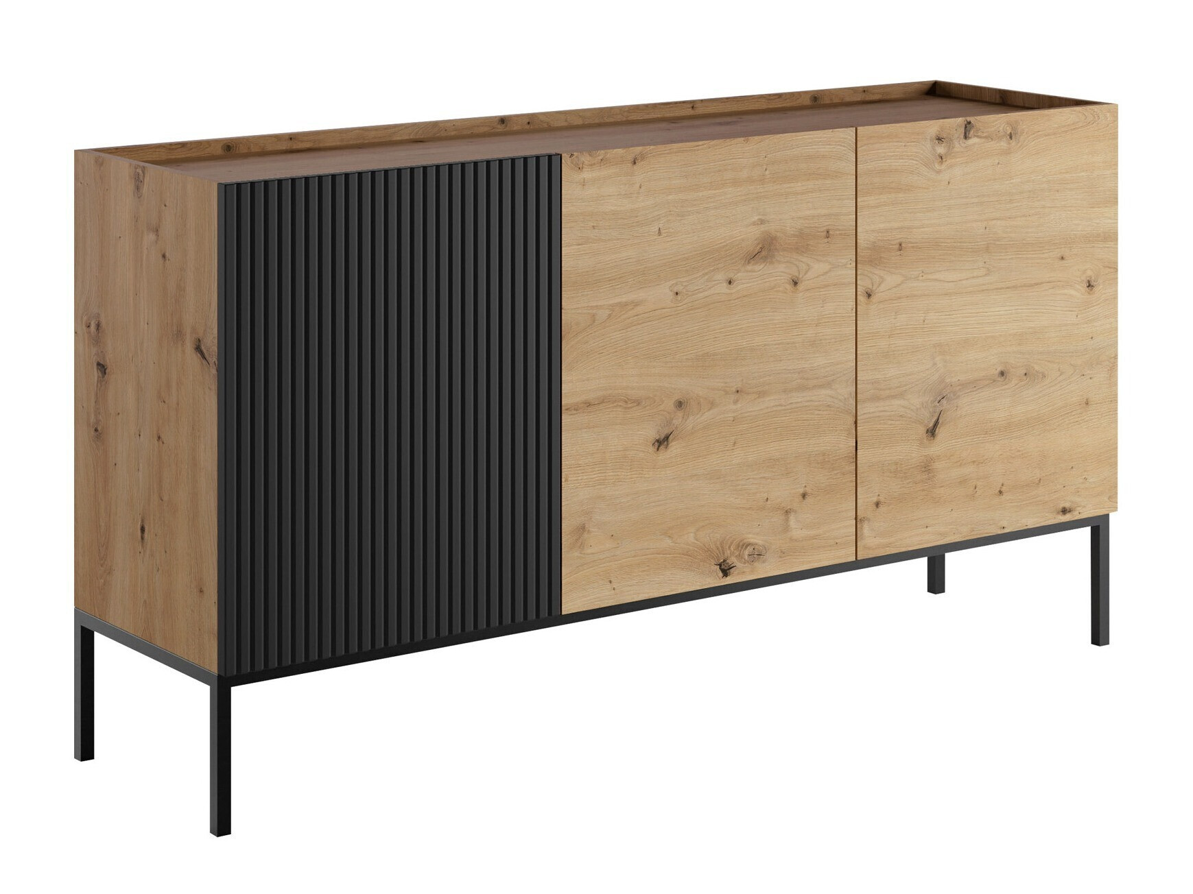 Sideboard Lunole 101 (Artisan oak + Black)