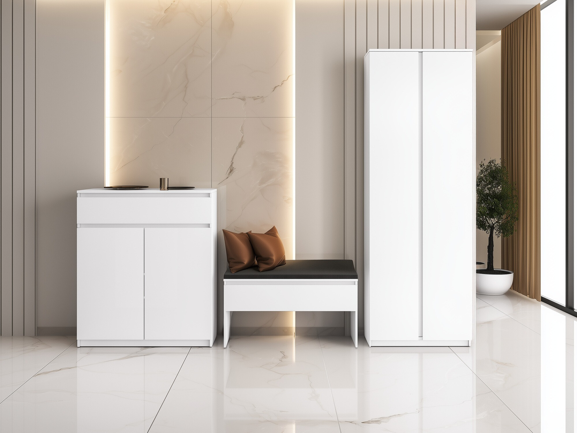 Chest of drawers Lorcama 105 (White)